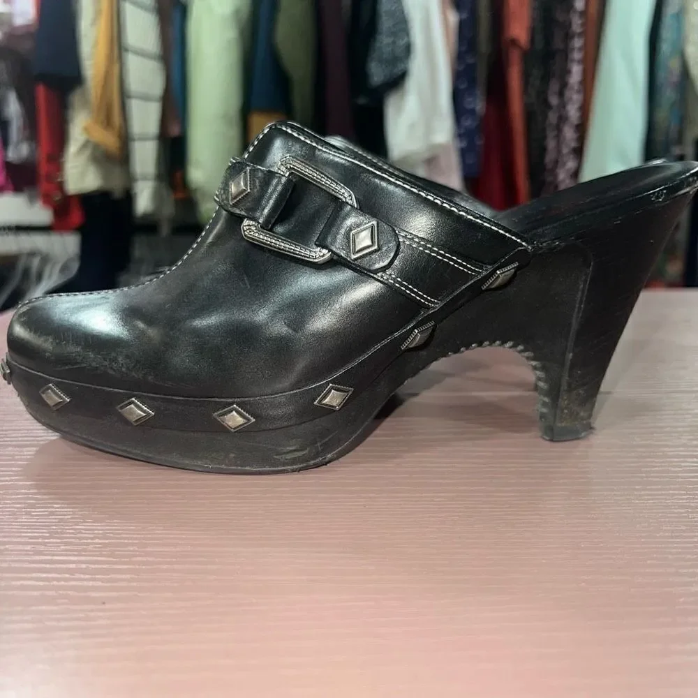 Cole Haan Tova Studded Suede Heeled Mules